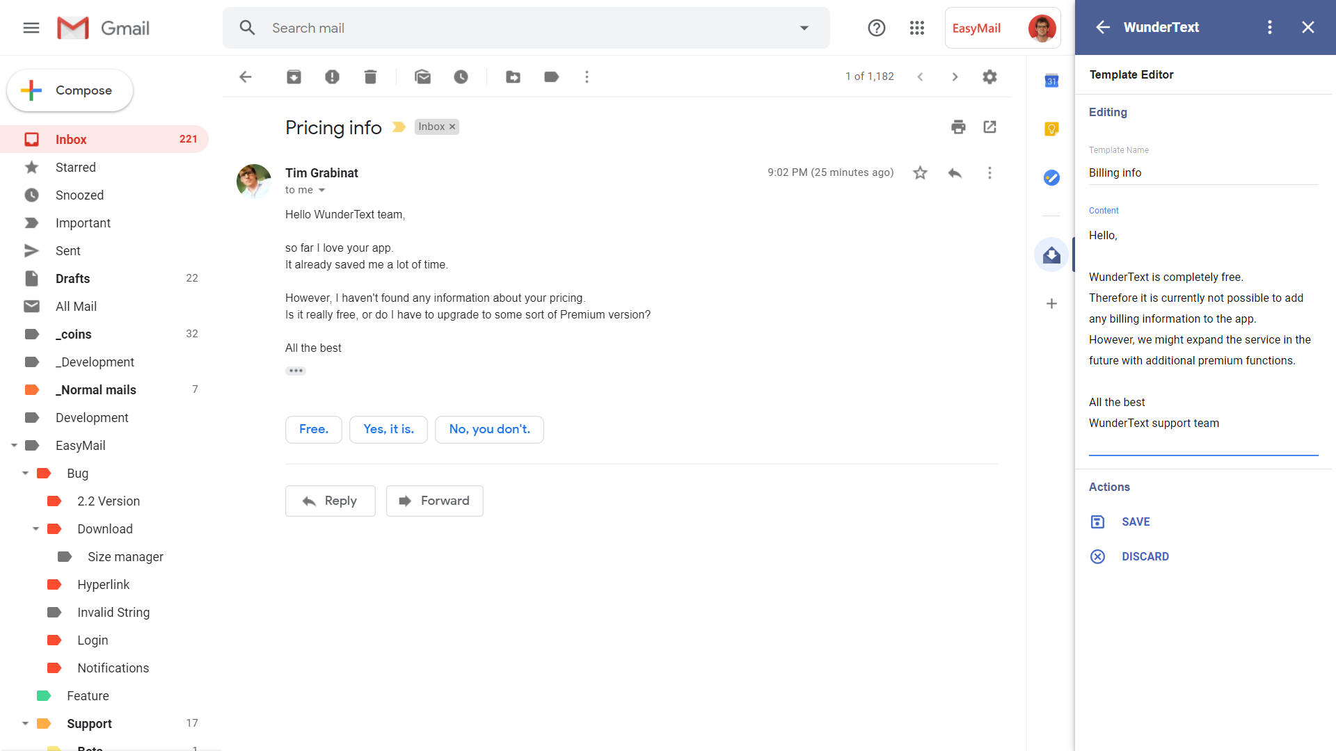 Screenshot of App in Browser