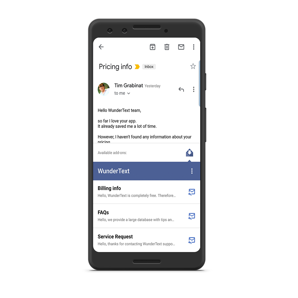 Screenshot of application