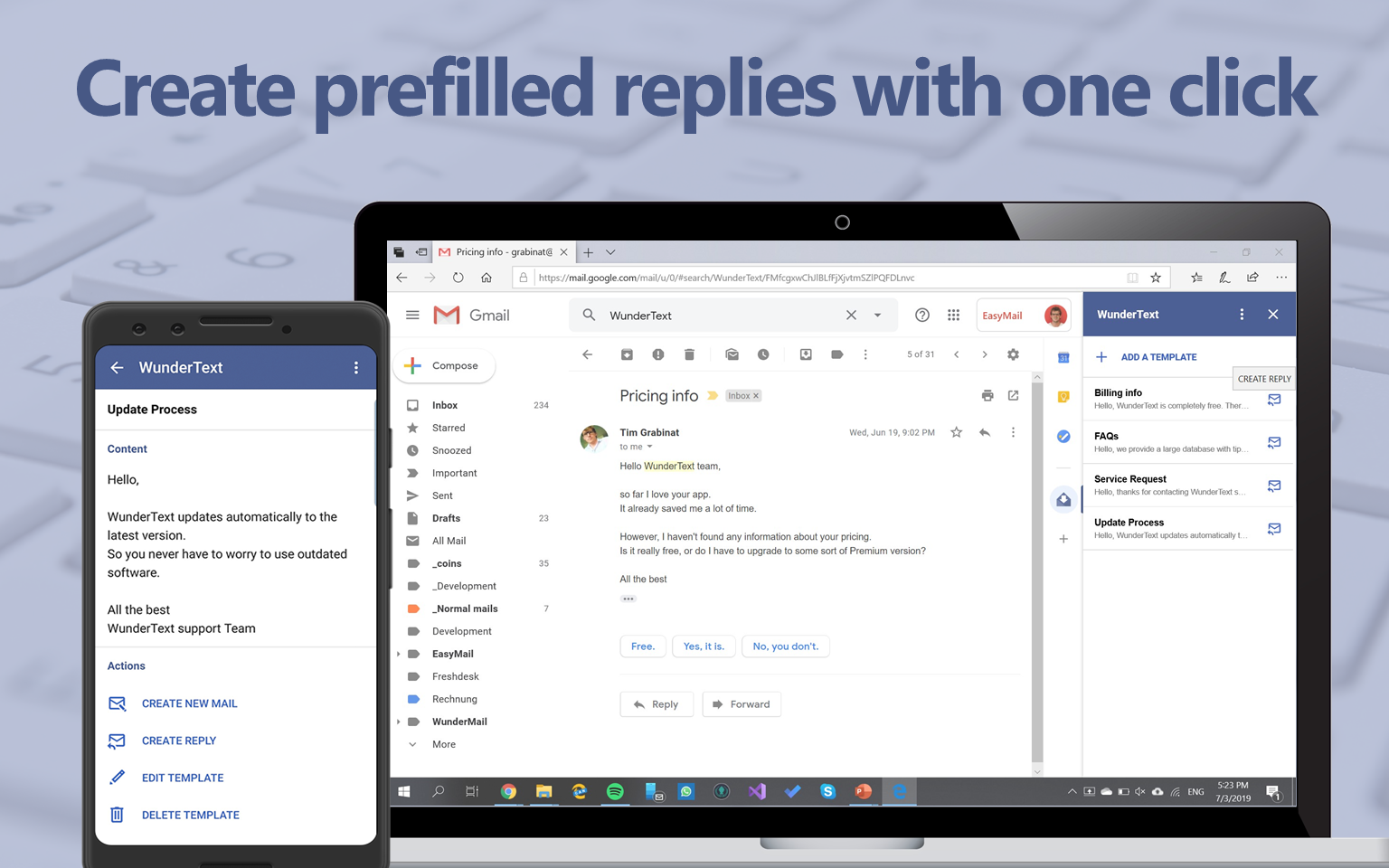 Screenshot of application