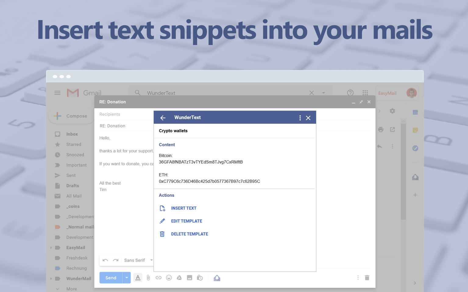 Screenshot of application